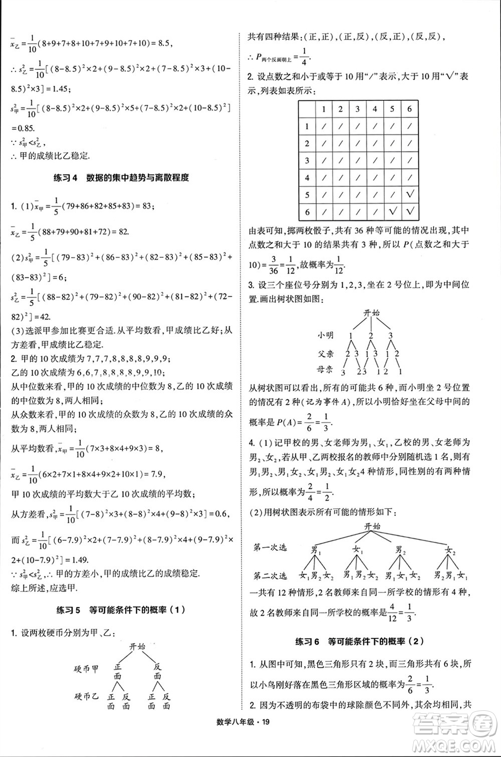 河海大學(xué)出版社2024年春學(xué)霸計(jì)算達(dá)人八年級(jí)數(shù)學(xué)下冊(cè)通用版參考答案