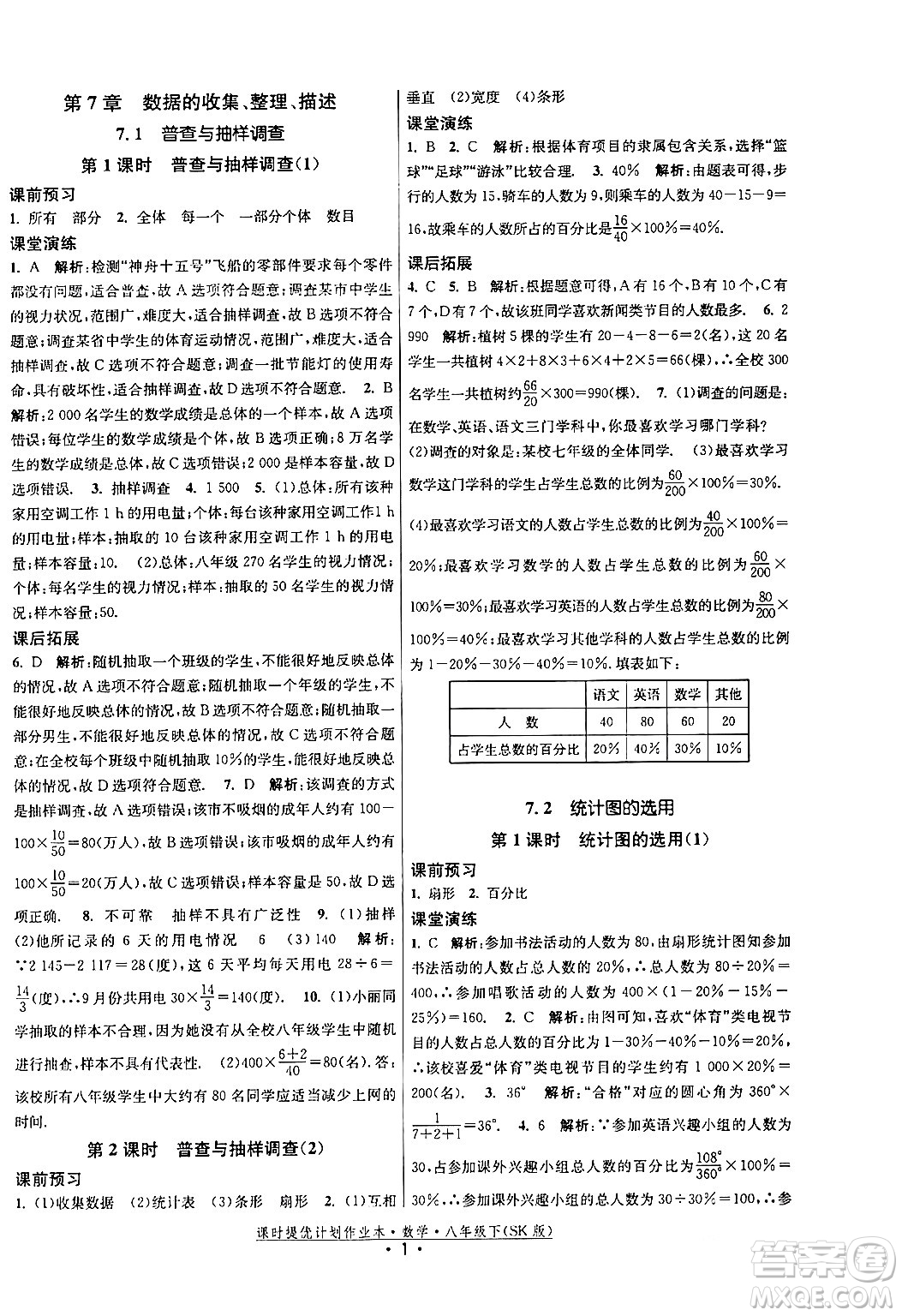 江蘇人民出版社2024年春課時提優(yōu)計劃作業(yè)本八年級數(shù)學下冊蘇科版答案