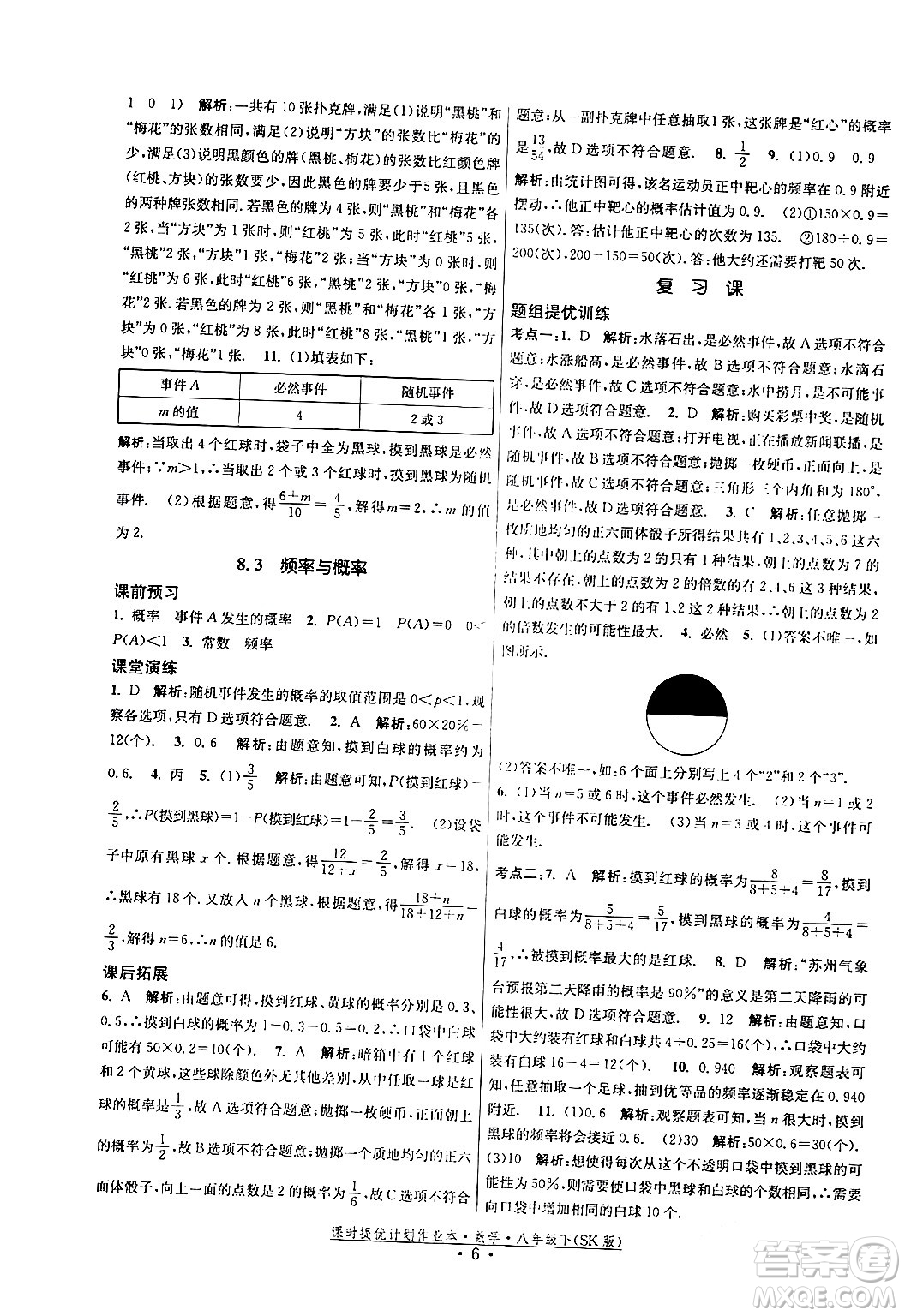 江蘇人民出版社2024年春課時提優(yōu)計劃作業(yè)本八年級數(shù)學下冊蘇科版答案