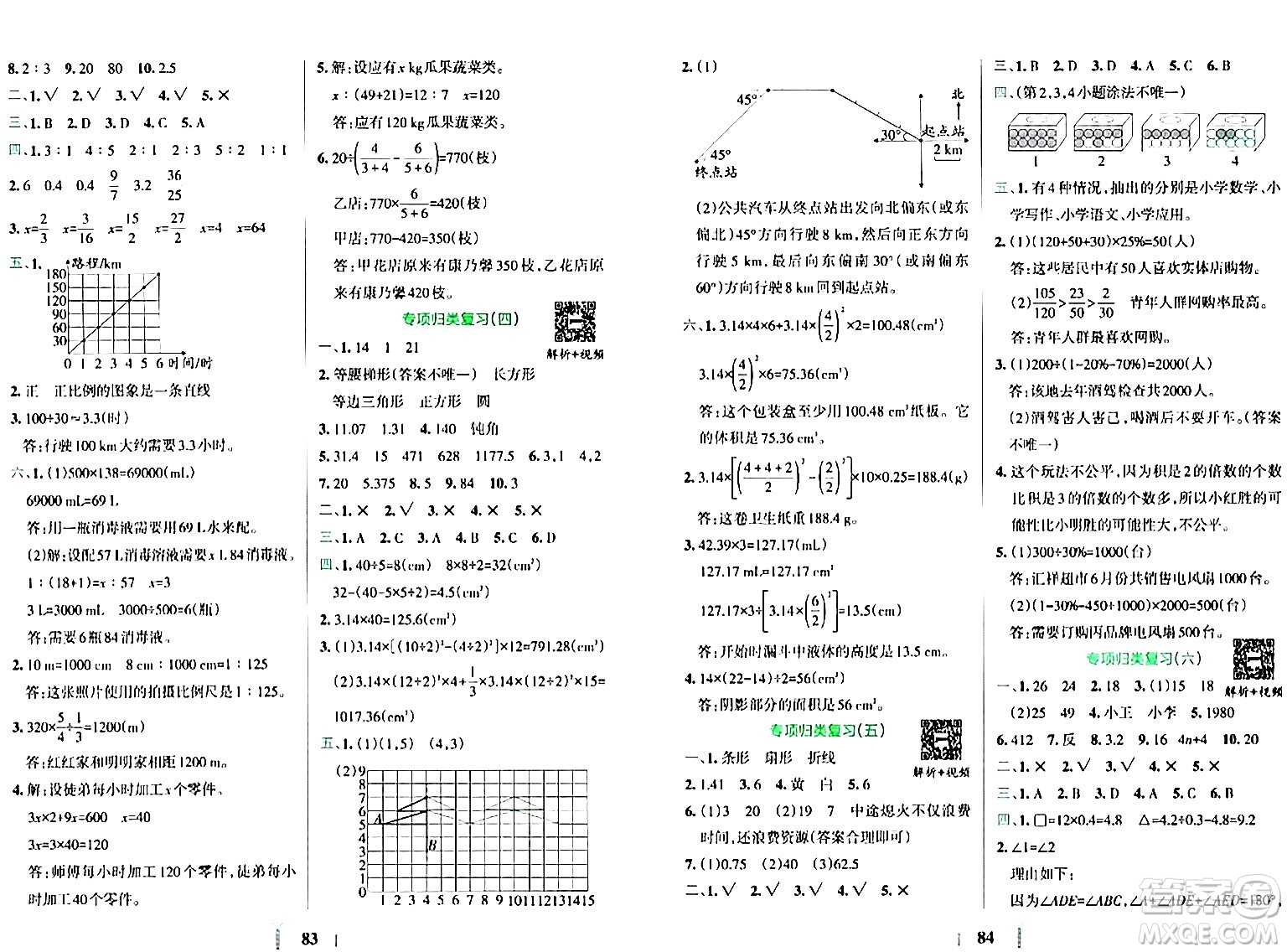 陜西師范大學(xué)出版總社有限公司2024年春小學(xué)學(xué)霸沖A卷六年級(jí)數(shù)學(xué)下冊(cè)人教版答案