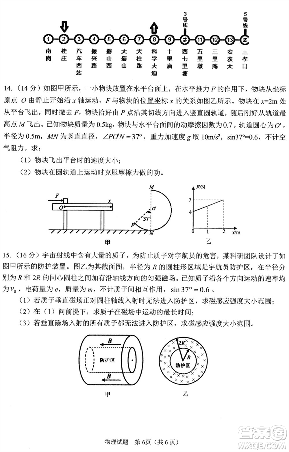 合肥市2024屆高三下學(xué)期第一次教學(xué)質(zhì)量檢測物理參考答案