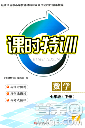 浙江人民出版社2024年春課時(shí)特訓(xùn)七年級(jí)數(shù)學(xué)下冊(cè)浙教版答案