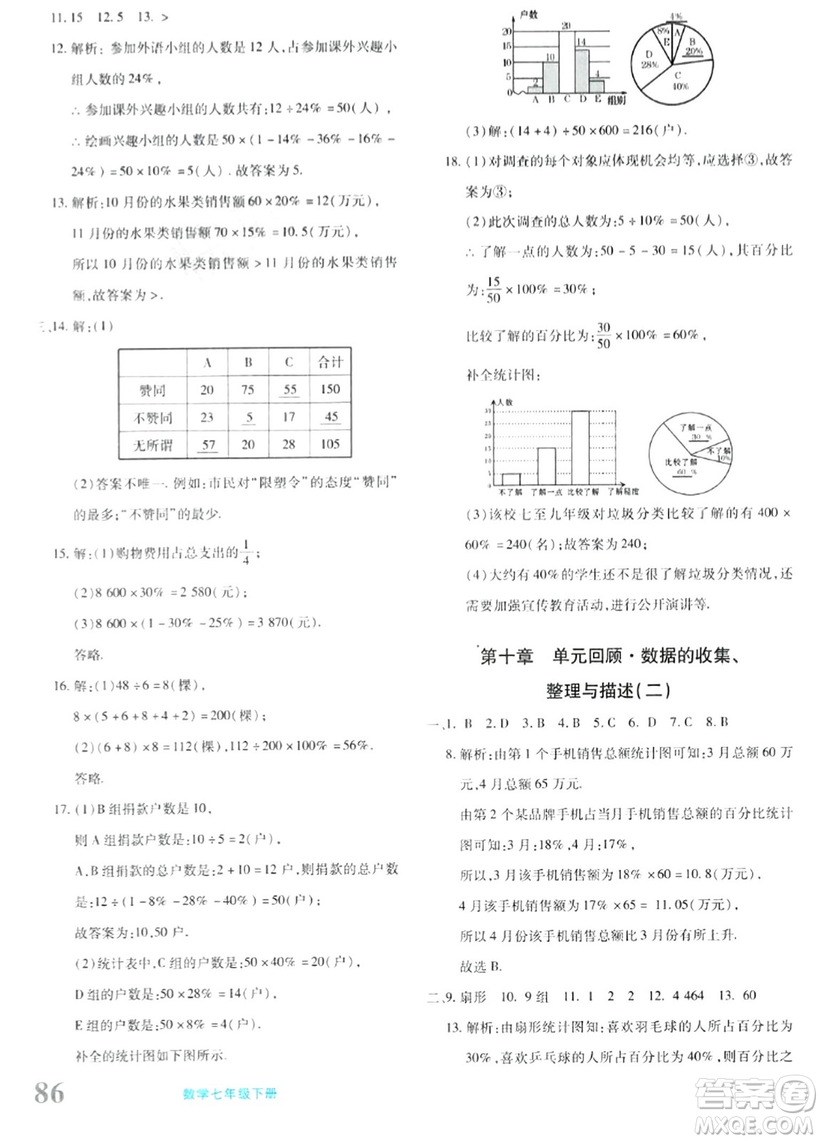 新疆青少年出版社2024年春優(yōu)學(xué)1+1評價(jià)與測試七年級數(shù)學(xué)下冊通用版答案