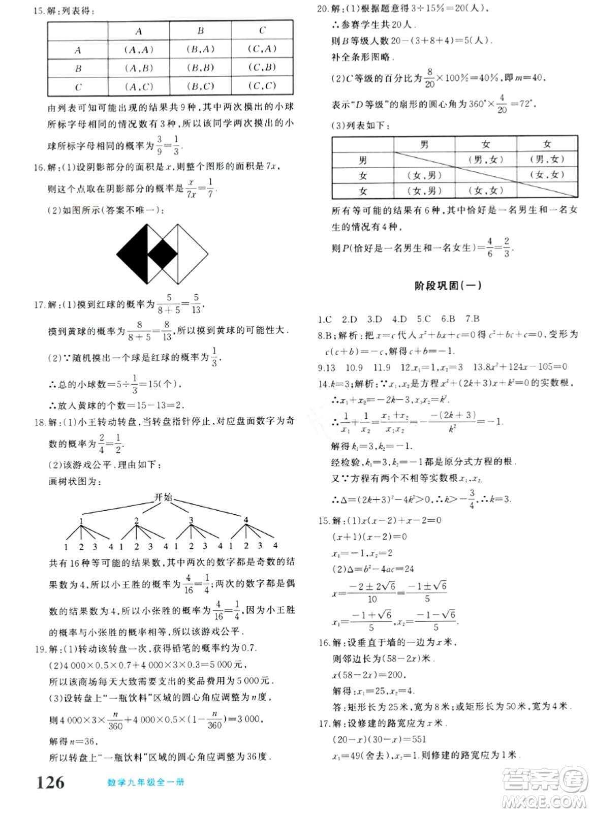 新疆青少年出版社2024年春優(yōu)學1+1評價與測試九年級數(shù)學下冊通用版答案