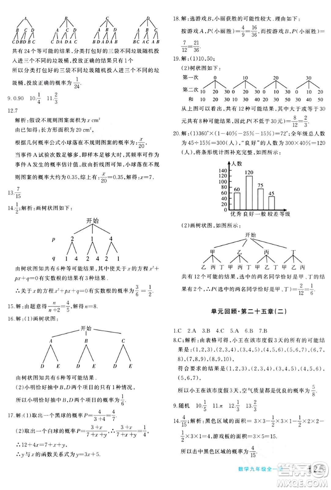 新疆青少年出版社2024年春優(yōu)學1+1評價與測試九年級數(shù)學下冊通用版答案