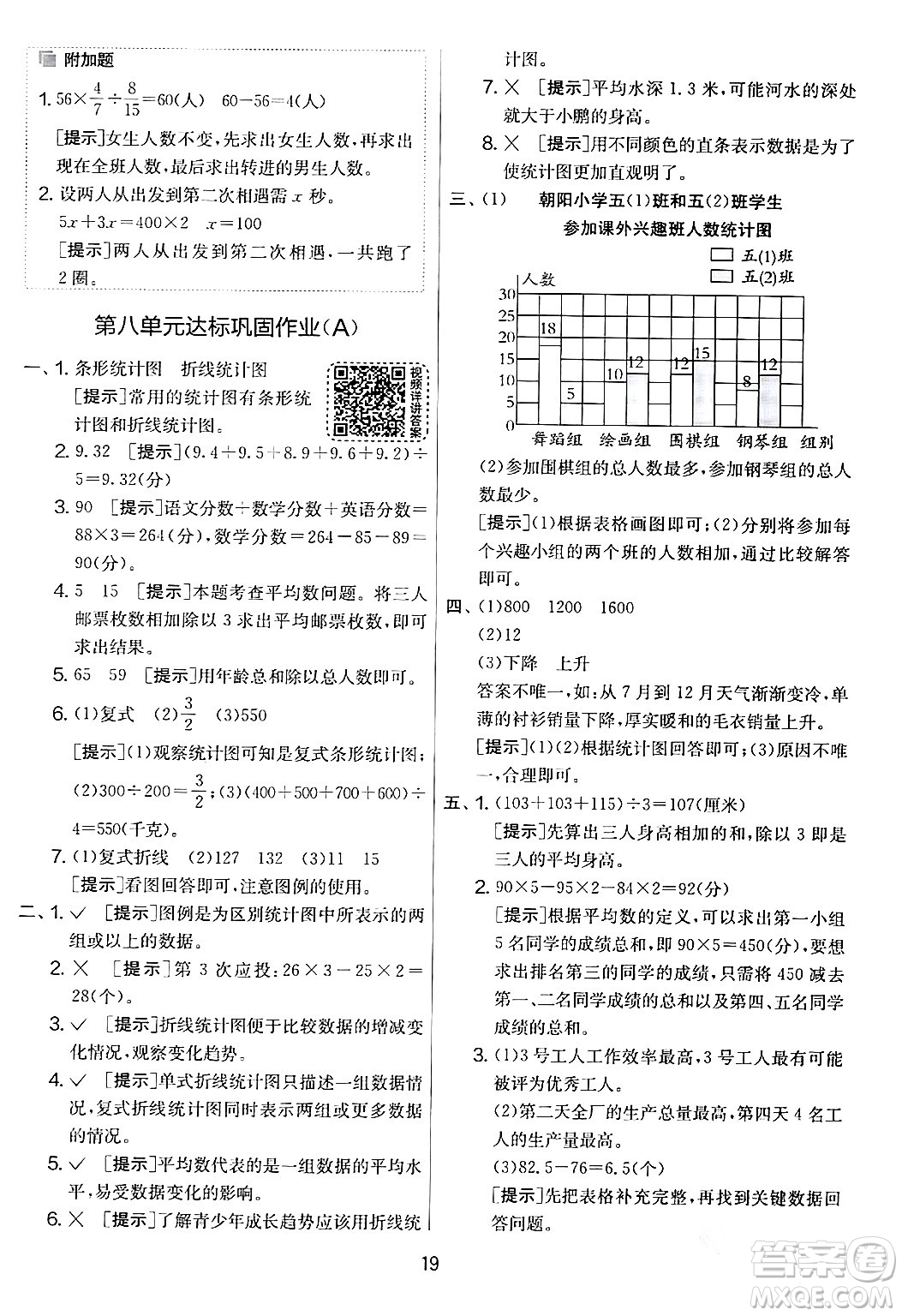 江蘇人民出版社2024年春實(shí)驗(yàn)班提優(yōu)大考卷五年級(jí)數(shù)學(xué)下冊北師大版答案