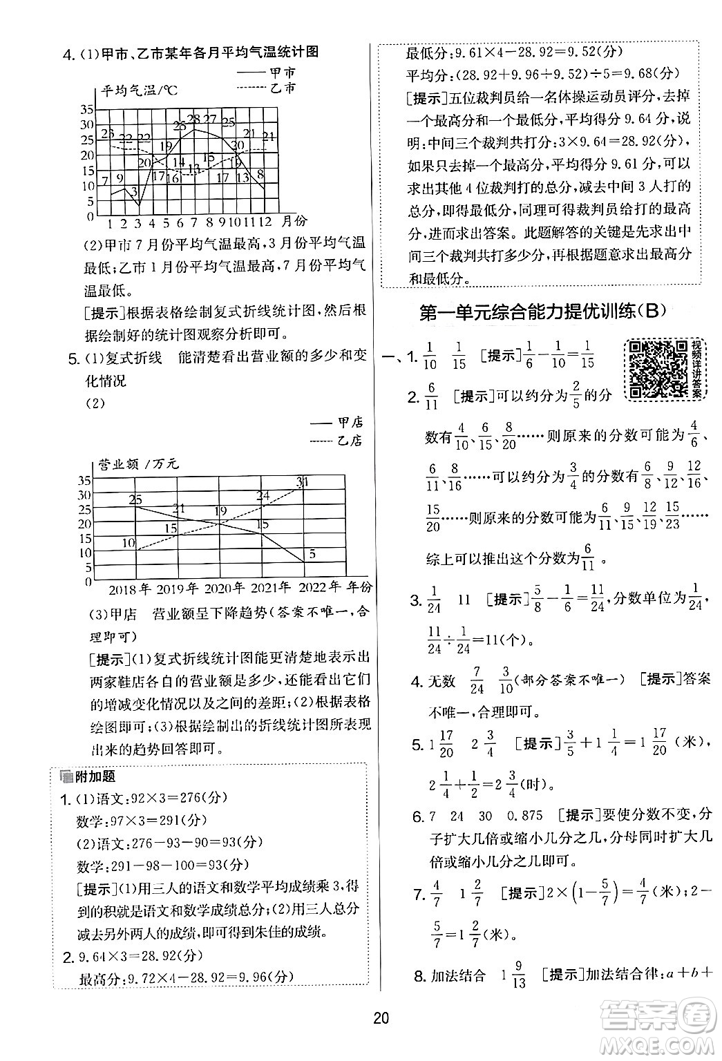 江蘇人民出版社2024年春實(shí)驗(yàn)班提優(yōu)大考卷五年級(jí)數(shù)學(xué)下冊北師大版答案