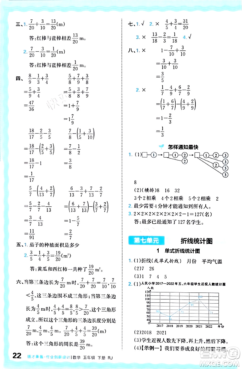 江西人民出版社2024年春王朝霞德才兼?zhèn)渥鳂I(yè)創(chuàng)新設計五年級數(shù)學下冊人教版答案