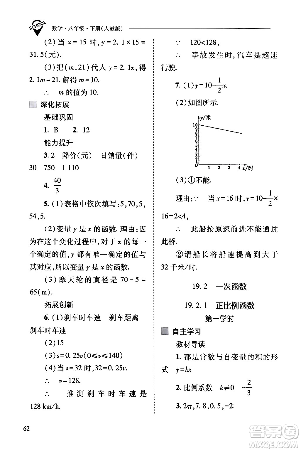 山西教育出版社2024年春新課程問題解決導(dǎo)學(xué)方案八年級(jí)數(shù)學(xué)下冊(cè)人教版答案