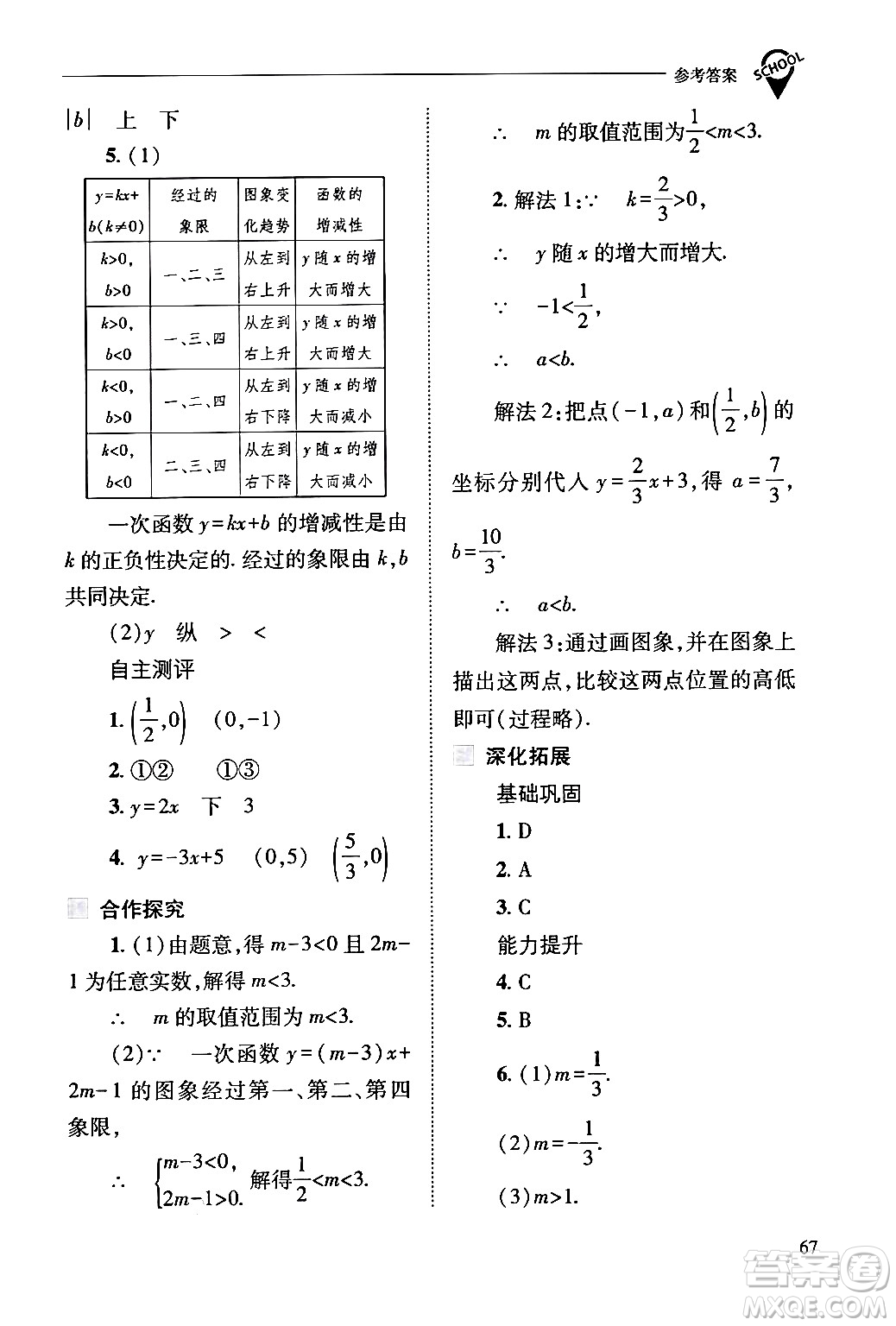 山西教育出版社2024年春新課程問題解決導(dǎo)學(xué)方案八年級(jí)數(shù)學(xué)下冊(cè)人教版答案