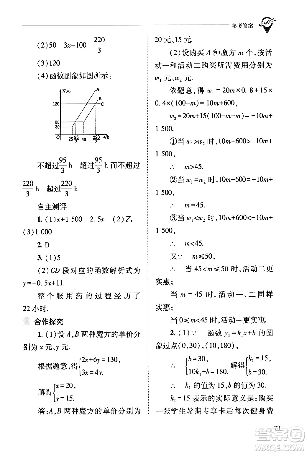 山西教育出版社2024年春新課程問題解決導(dǎo)學(xué)方案八年級(jí)數(shù)學(xué)下冊(cè)人教版答案