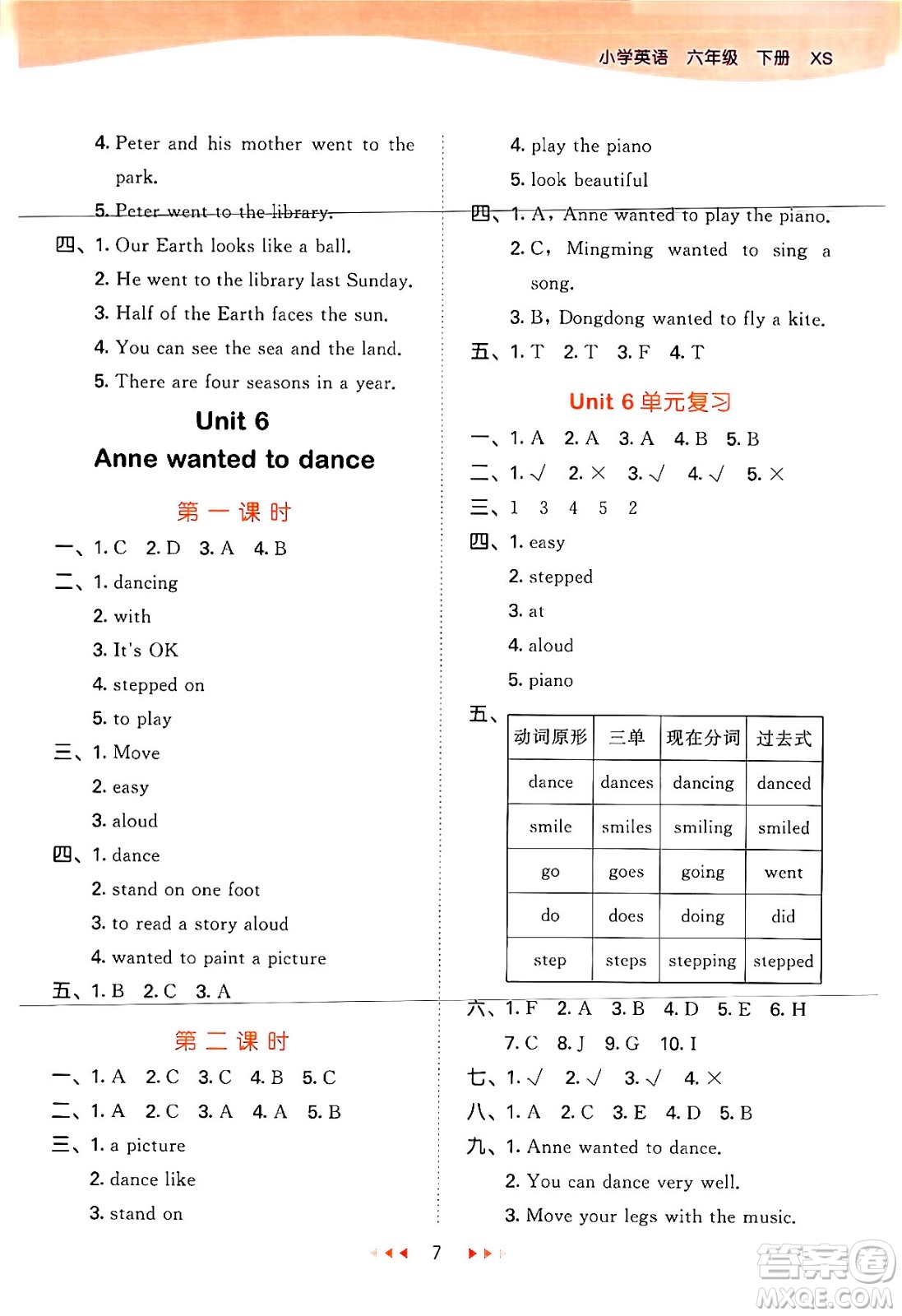 地質(zhì)出版社2024年春53天天練六年級(jí)英語(yǔ)下冊(cè)西師版答案