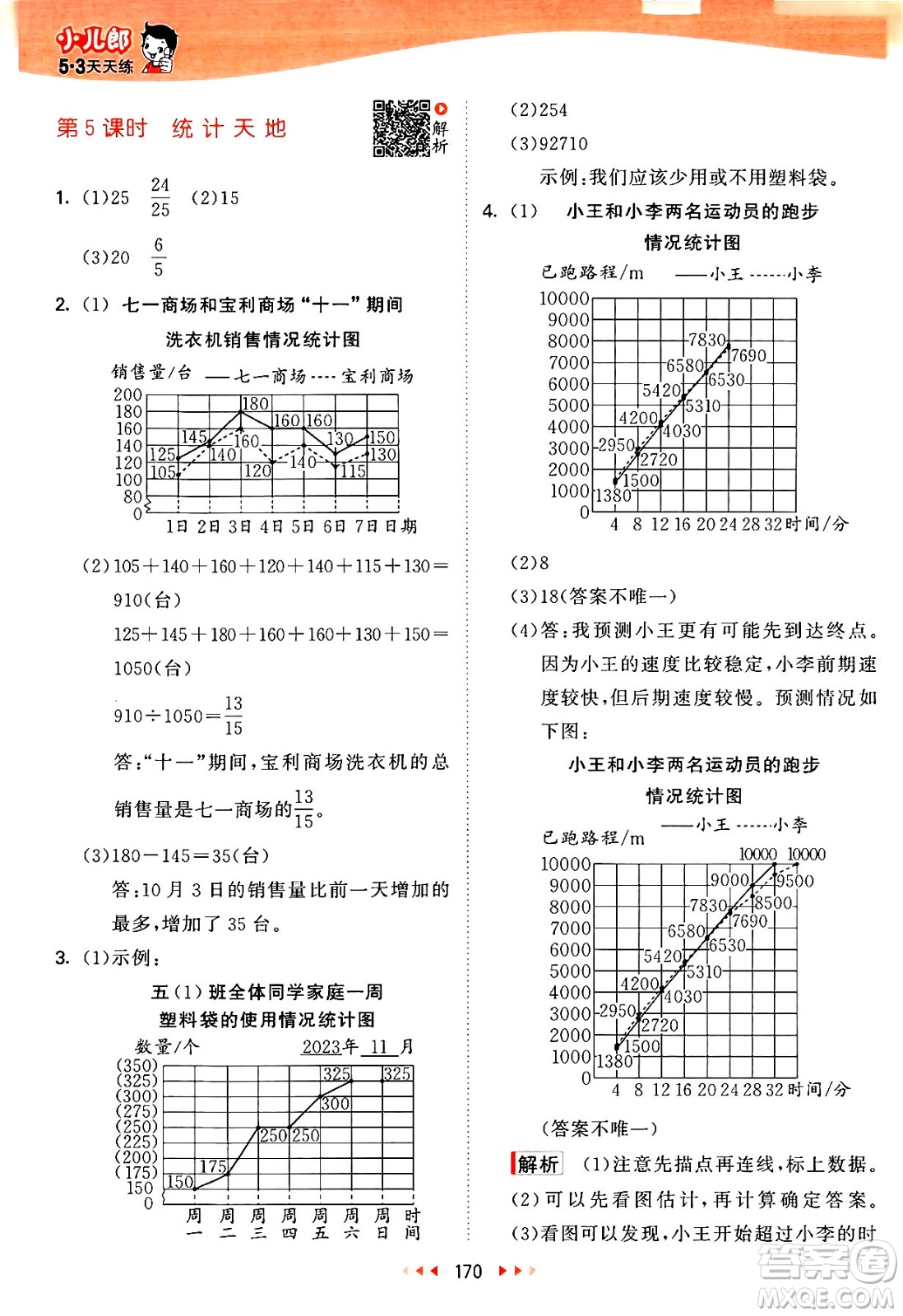 教育科學(xué)出版社2024年春53天天練五年級(jí)數(shù)學(xué)下冊(cè)蘇教版答案