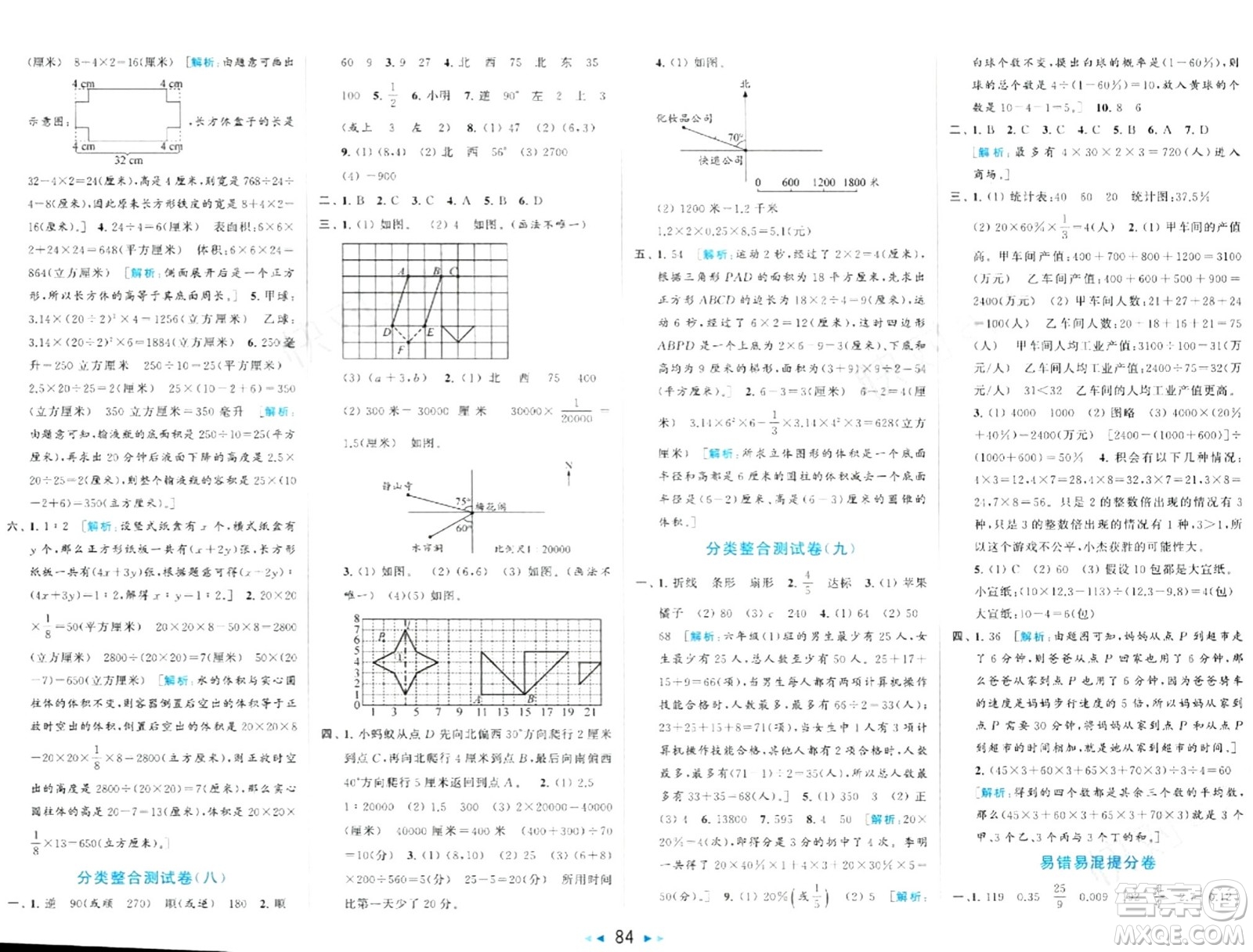 北京教育出版社2024年春同步跟蹤全程檢測(cè)六年級(jí)數(shù)學(xué)下冊(cè)江蘇版答案