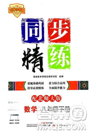 廣東人民出版社2024年春同步精練八年級數(shù)學(xué)下冊北師大版參考答案