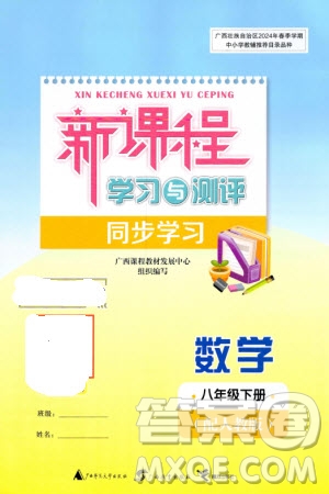 廣西師范大學(xué)出版社2024年春新課程學(xué)習(xí)與測(cè)評(píng)同步學(xué)習(xí)八年級(jí)數(shù)學(xué)下冊(cè)人教版參考答案