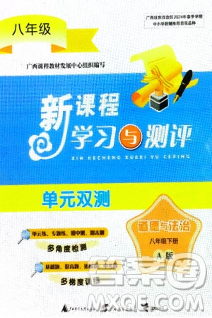 廣西師范大學(xué)出版社2024年春新課程學(xué)習(xí)與測(cè)評(píng)單元雙測(cè)八年級(jí)道德與法治下冊(cè)A版人教版參考答案