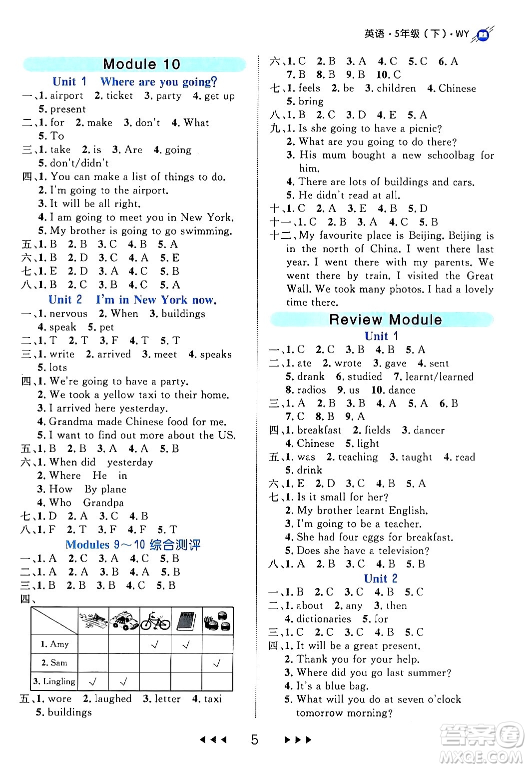 延邊大學(xué)出版社2024年春細(xì)解巧練五年級(jí)英語(yǔ)下冊(cè)外研版答案