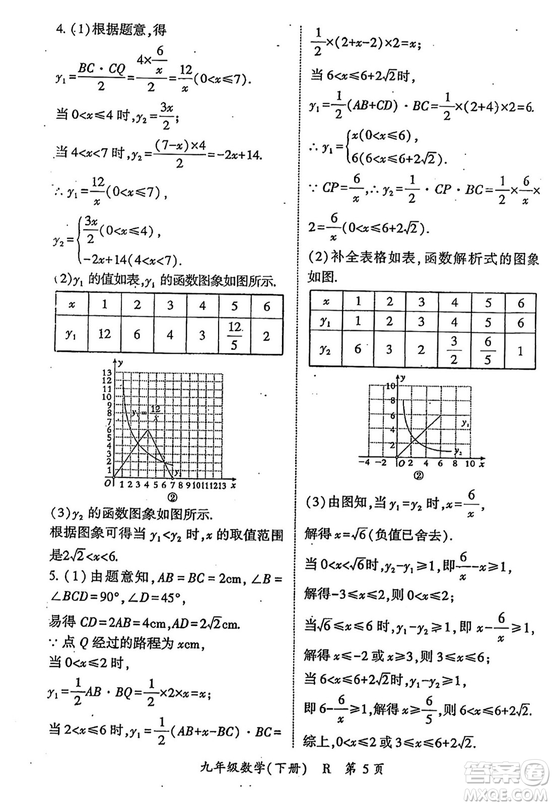 吉林教育出版社2024年春啟航新課堂九年級數(shù)學(xué)下冊人教版答案