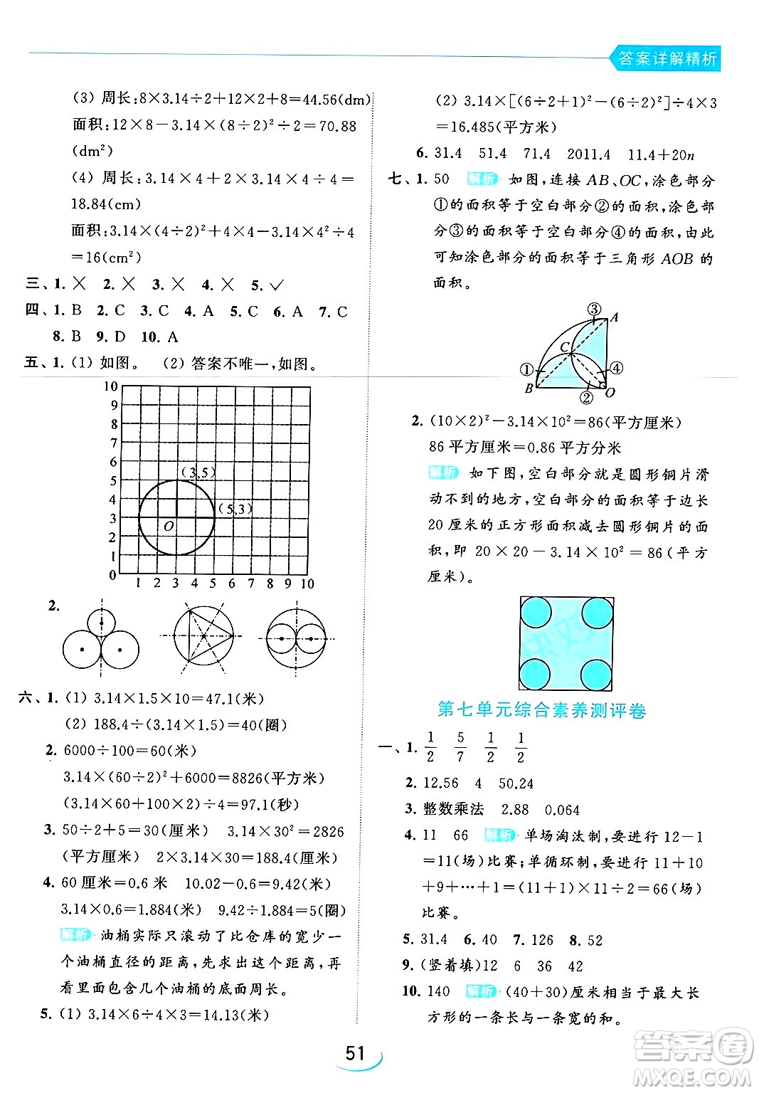 北京教育出版社2024年春亮點(diǎn)給力提優(yōu)班五年級(jí)數(shù)學(xué)下冊(cè)江蘇版答案