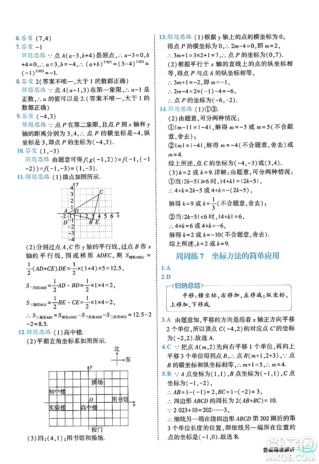 西安出版社2024年春53初中全優(yōu)卷七年級數(shù)學(xué)下冊人教版答案