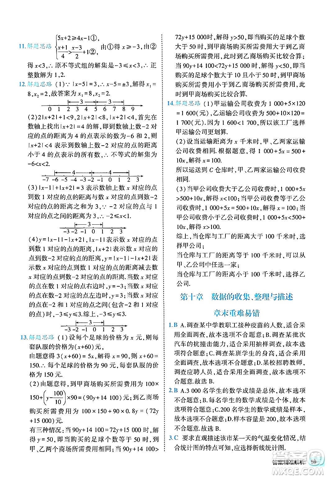 西安出版社2024年春53初中全優(yōu)卷七年級數(shù)學(xué)下冊人教版答案