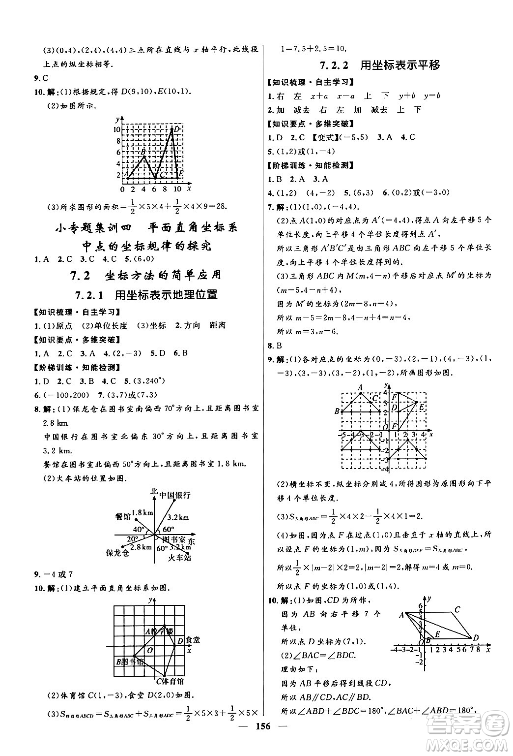 河北少年兒童出版社2024年春奪冠百分百新導(dǎo)學(xué)課時練七年級數(shù)學(xué)下冊人教版答案