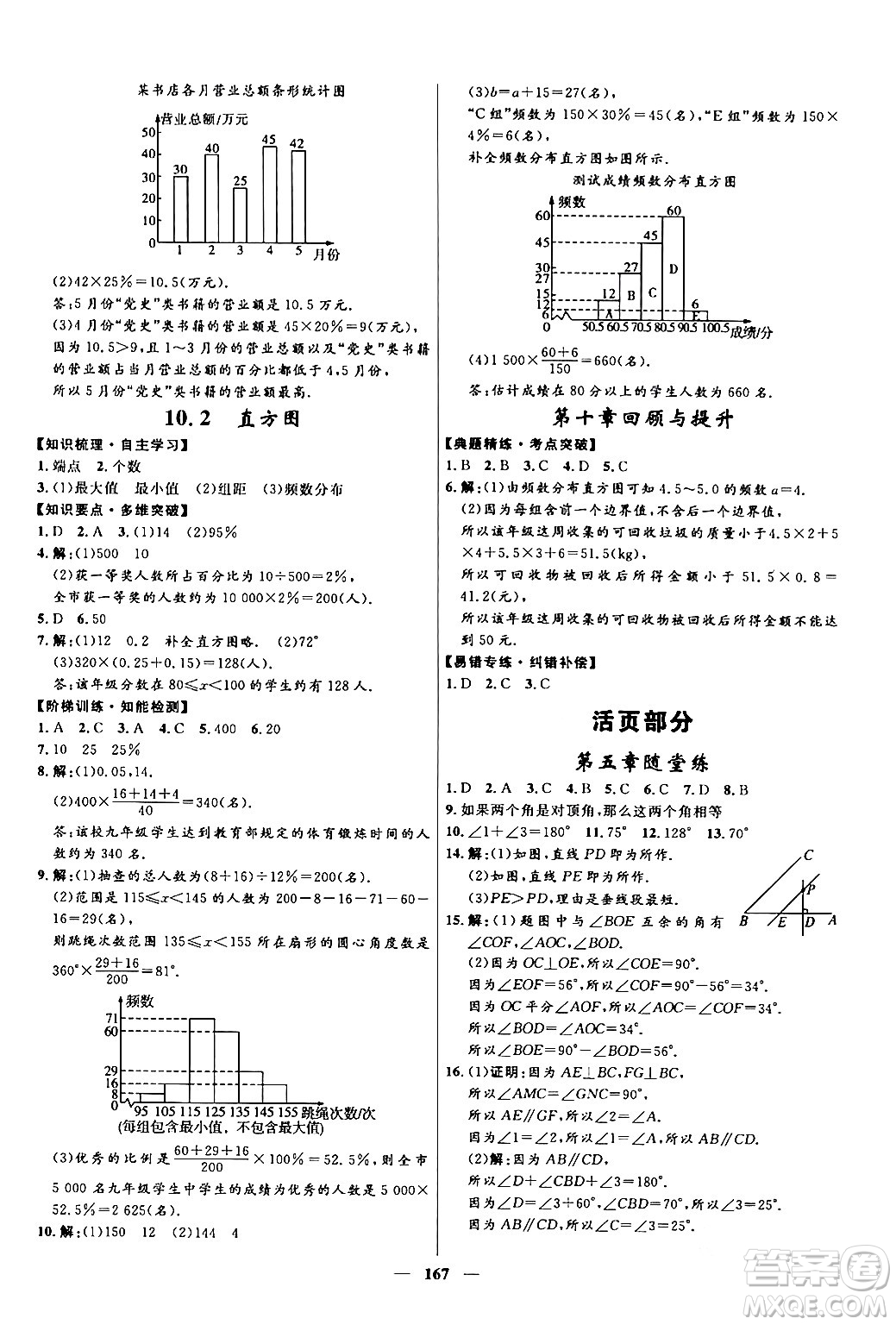 河北少年兒童出版社2024年春奪冠百分百新導(dǎo)學(xué)課時練七年級數(shù)學(xué)下冊人教版答案