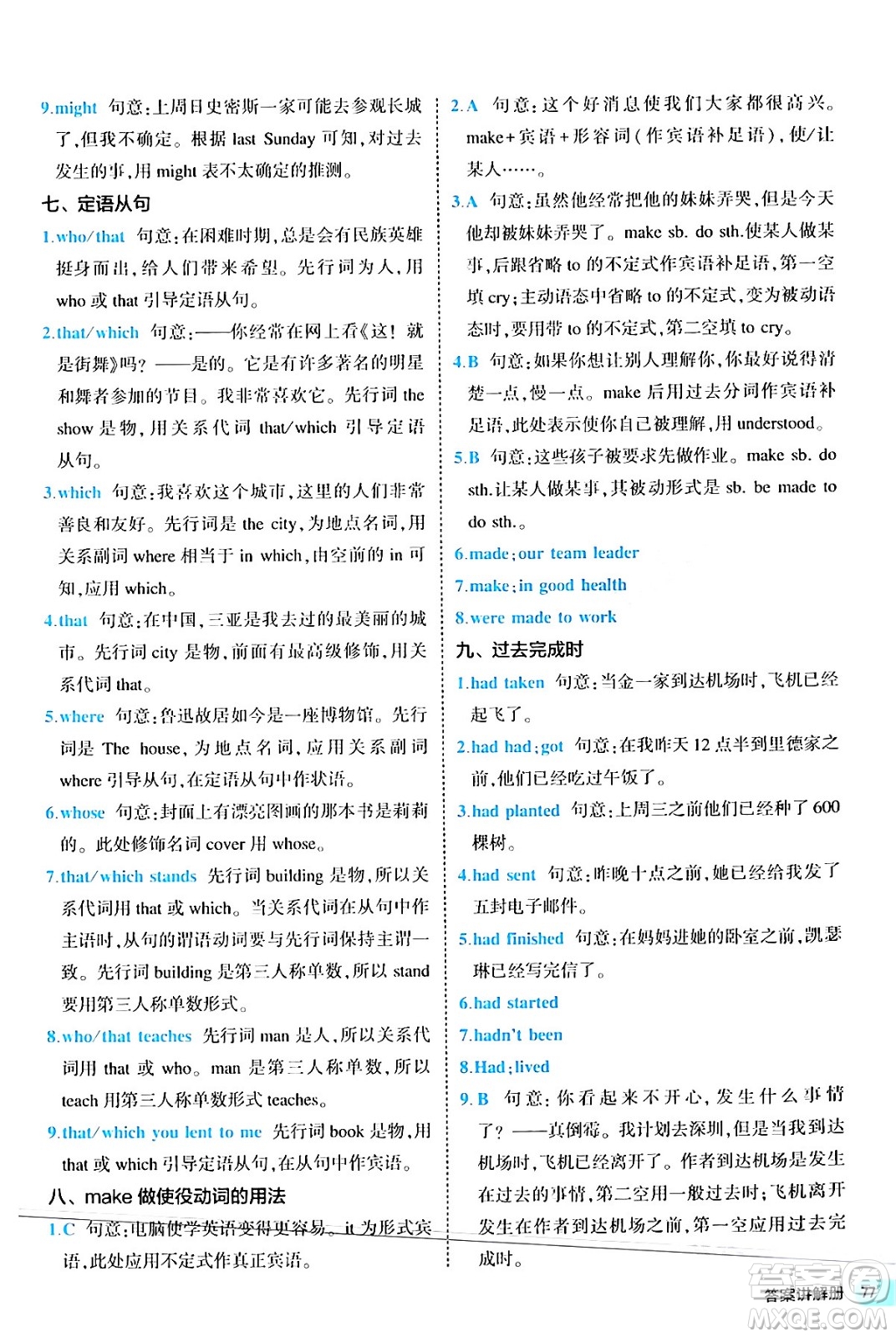 西安出版社2024年春53初中全優(yōu)卷九年級(jí)英語全一冊(cè)人教版答案