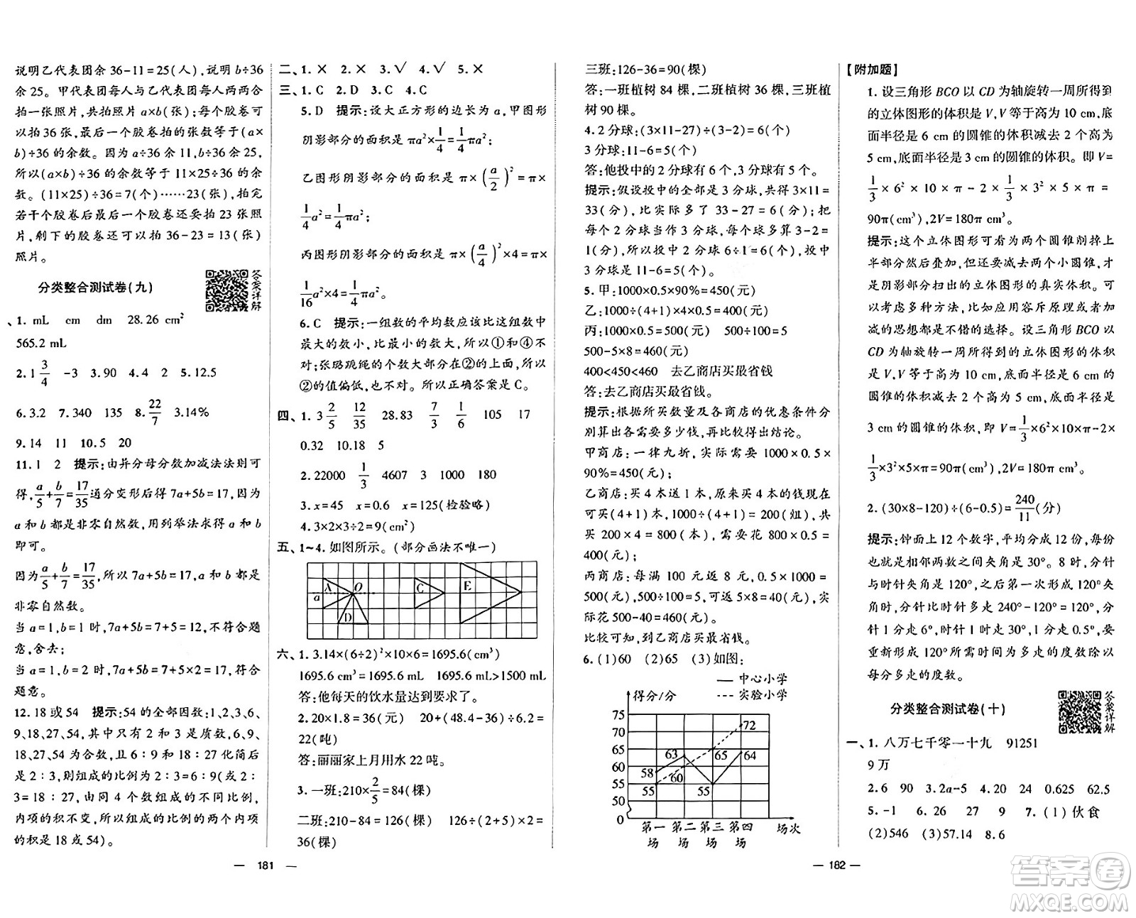 寧夏人民教育出版社2024年春學(xué)霸提優(yōu)大試卷六年級數(shù)學(xué)下冊北師大版答案