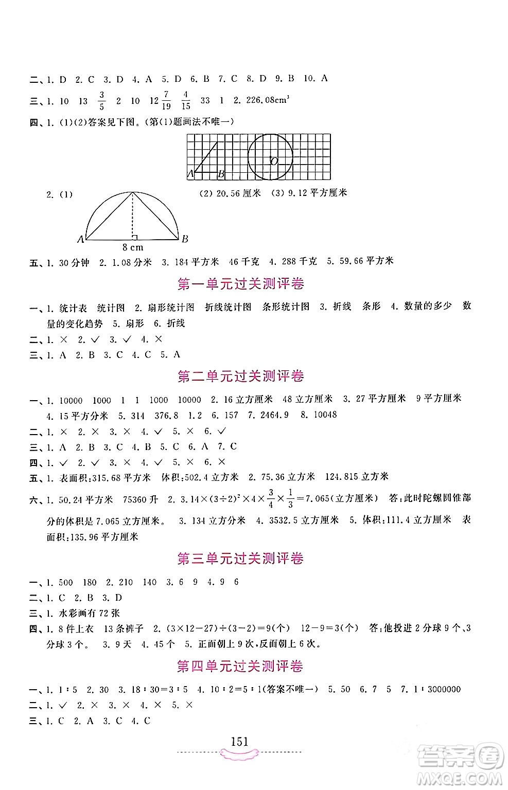 河南大學(xué)出版社2024年春新課程練習(xí)冊(cè)六年級(jí)數(shù)學(xué)下冊(cè)蘇教版答案