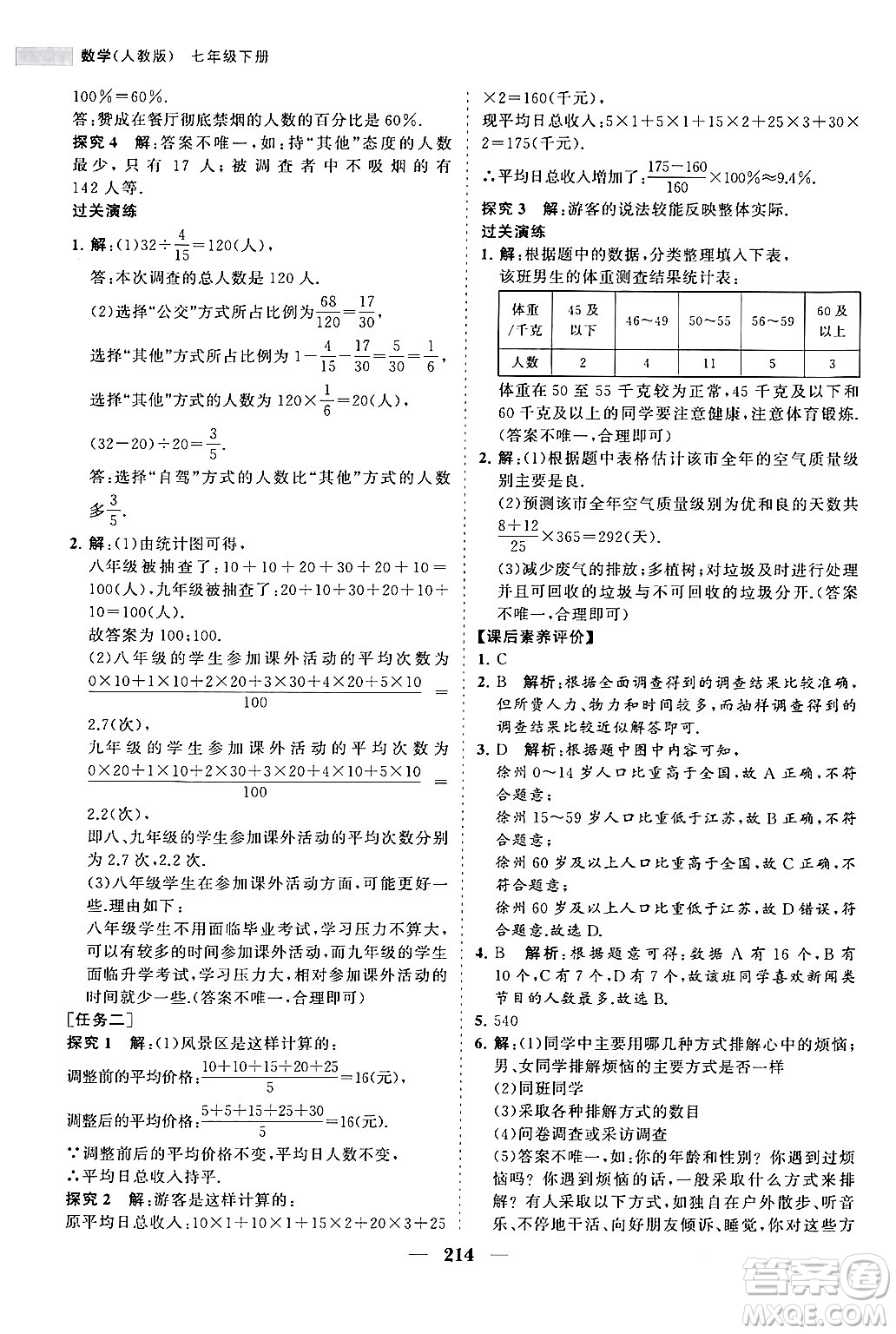 海南出版社2024年春新課程同步練習(xí)冊七年級數(shù)學(xué)下冊人教版答案