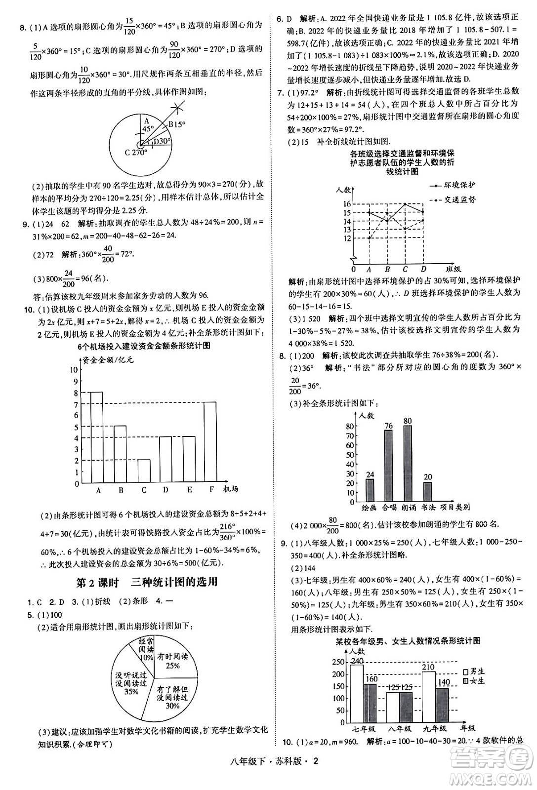 甘肅少年兒童出版社2024年春學(xué)霸題中題八年級(jí)數(shù)學(xué)下冊(cè)蘇科版答案