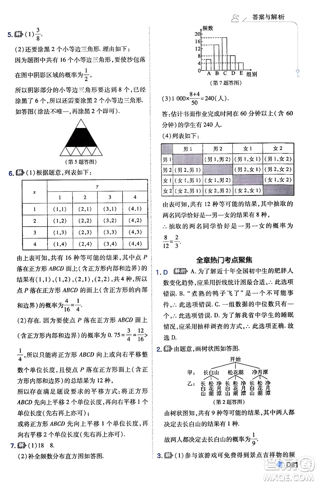 開(kāi)明出版社2024年春少年班九年級(jí)數(shù)學(xué)下冊(cè)湘教版答案