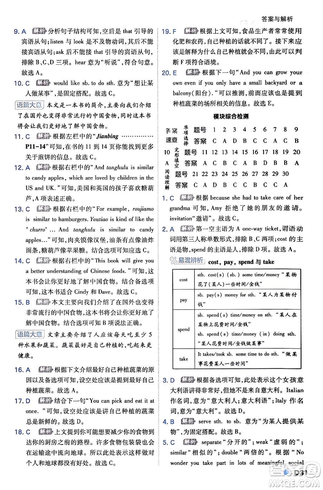 開(kāi)明出版社2024年春少年班九年級(jí)英語(yǔ)下冊(cè)外研版答案