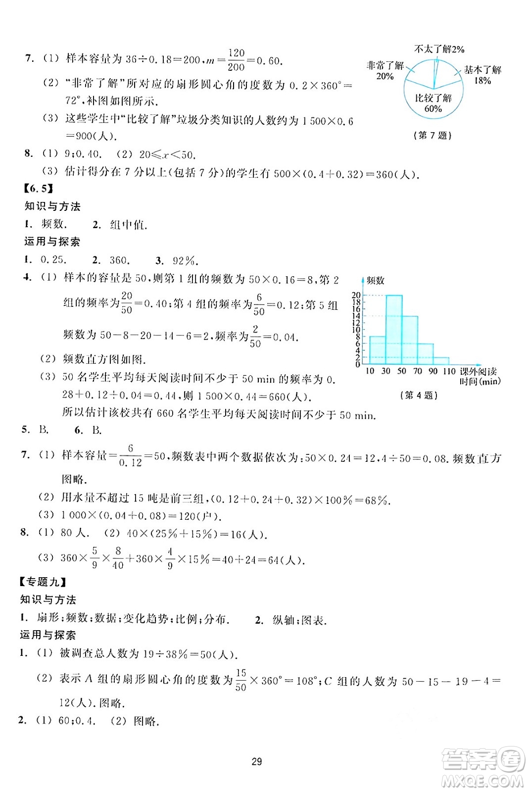 浙江教育出版社2024年春學(xué)能評(píng)價(jià)七年級(jí)數(shù)學(xué)下冊(cè)通用版答案