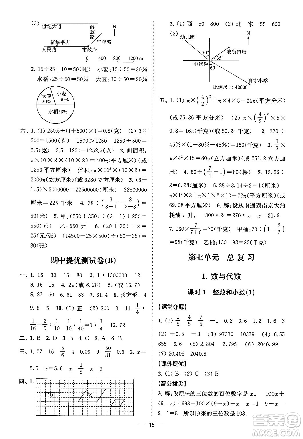 江蘇鳳凰美術(shù)出版社2024年春超能學(xué)典高分拔尖提優(yōu)訓(xùn)練六年級(jí)數(shù)學(xué)下冊(cè)江蘇版答案