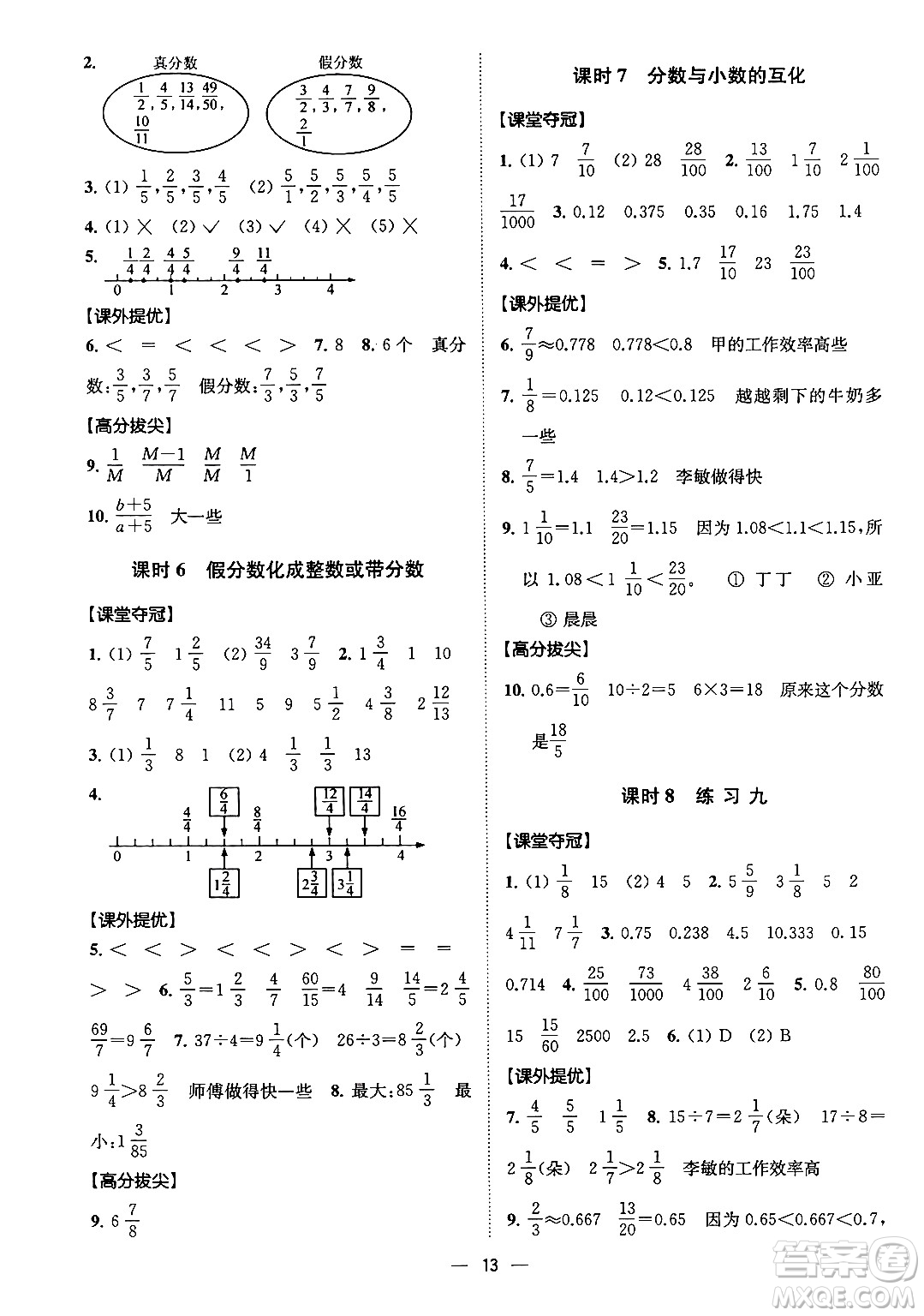 江蘇鳳凰美術(shù)出版社2024年春超能學(xué)典高分拔尖提優(yōu)訓(xùn)練五年級數(shù)學(xué)下冊江蘇版答案