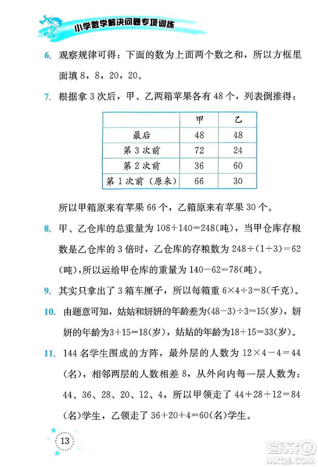 云南科技出版社2024年春小學(xué)數(shù)學(xué)解決問(wèn)題專項(xiàng)訓(xùn)練三年級(jí)數(shù)學(xué)下冊(cè)西師大版答案