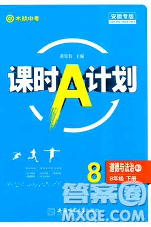 安徽師范大學出版社2024年春課時A計劃八年級道德與法治下冊人教版安徽專版答案