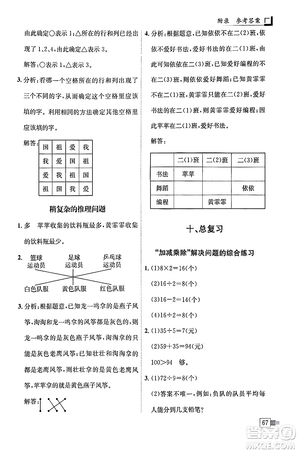 龍門書局2024年春黃岡小狀元解決問題天天練二年級數(shù)學(xué)下冊人教版答案