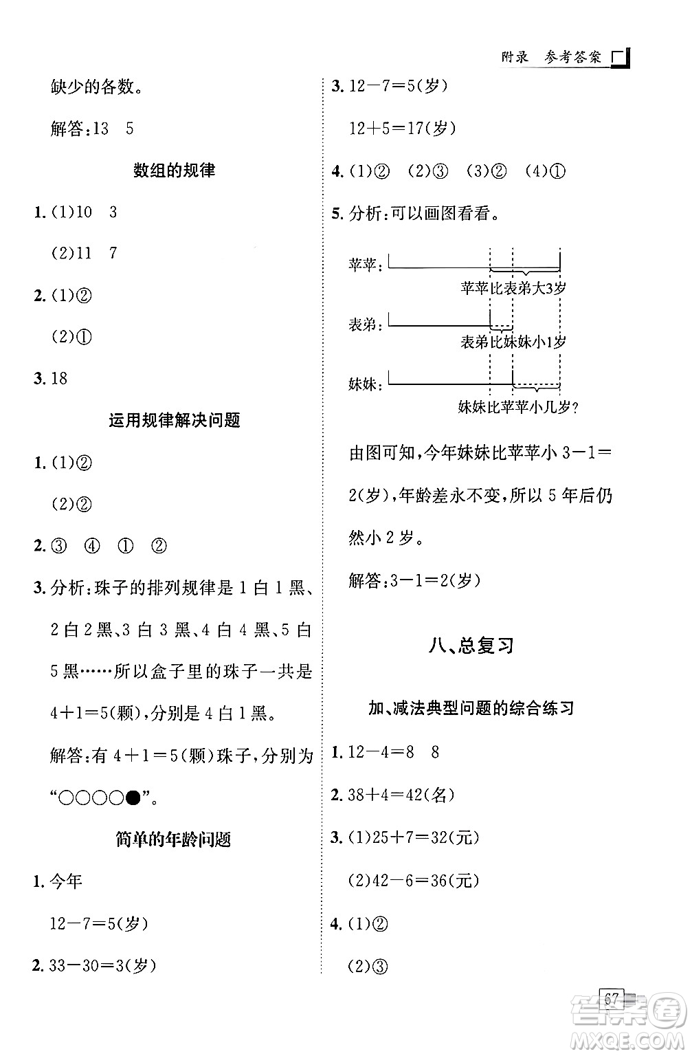 龍門書局2024年春黃岡小狀元解決問題天天練一年級數學下冊人教版答案