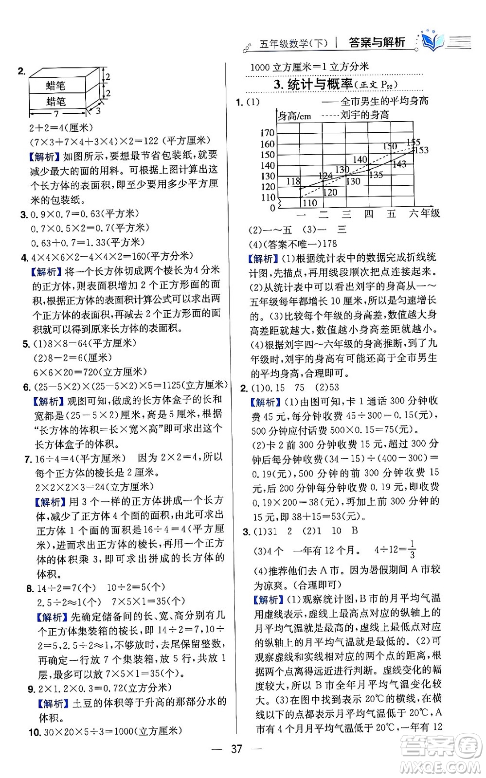 陜西人民教育出版社2024年春小學教材全練六年級數(shù)學下冊人教版答案