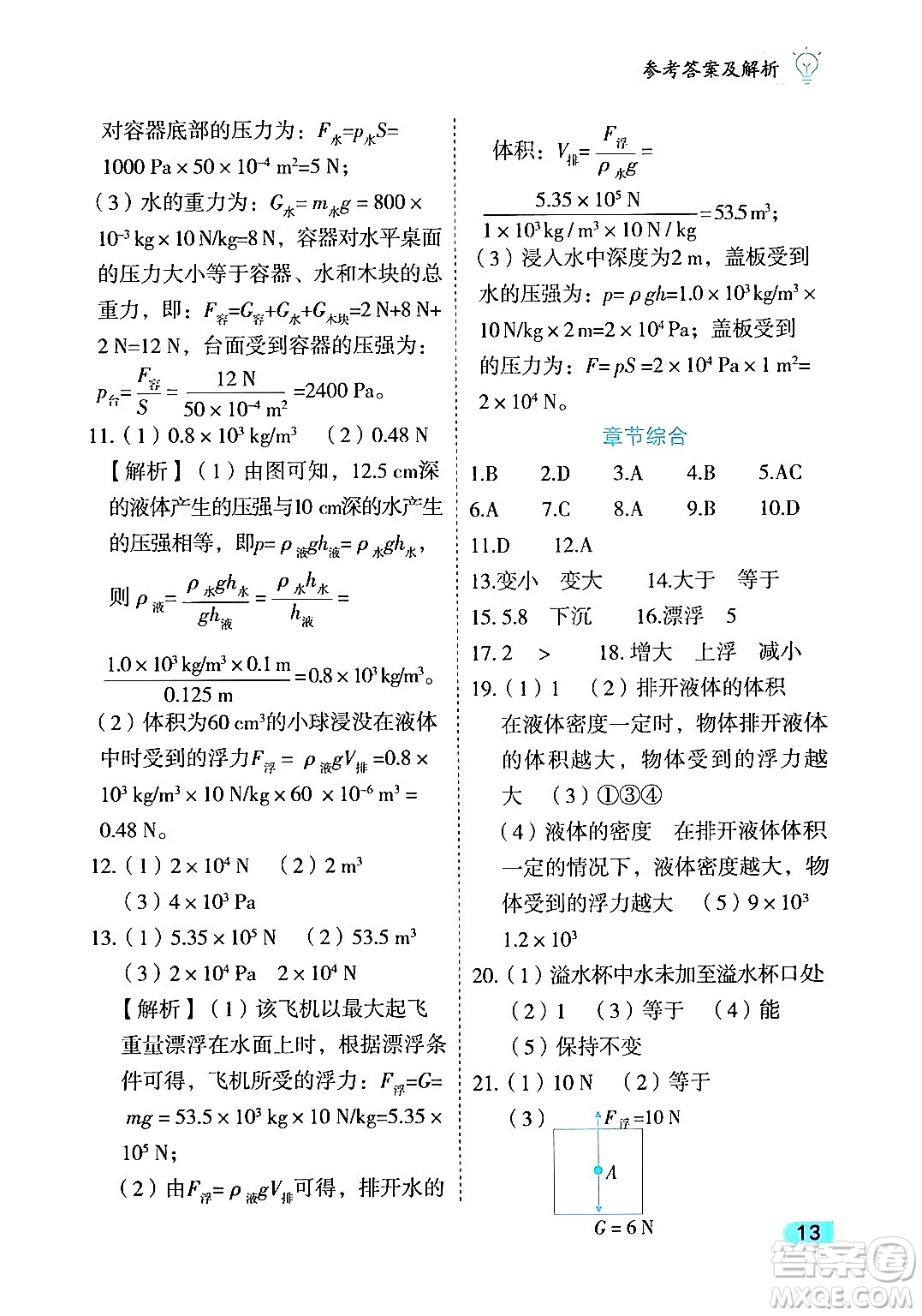 西安出版社2024年春課課練同步訓(xùn)練八年級(jí)物理下冊(cè)人教版答案