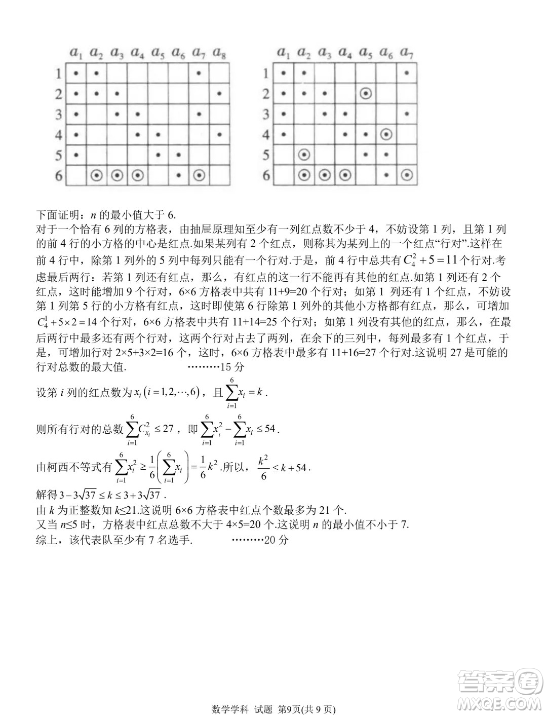 2024年5月浙江北斗星盟競(jìng)賽強(qiáng)基聯(lián)考數(shù)學(xué)試題答案