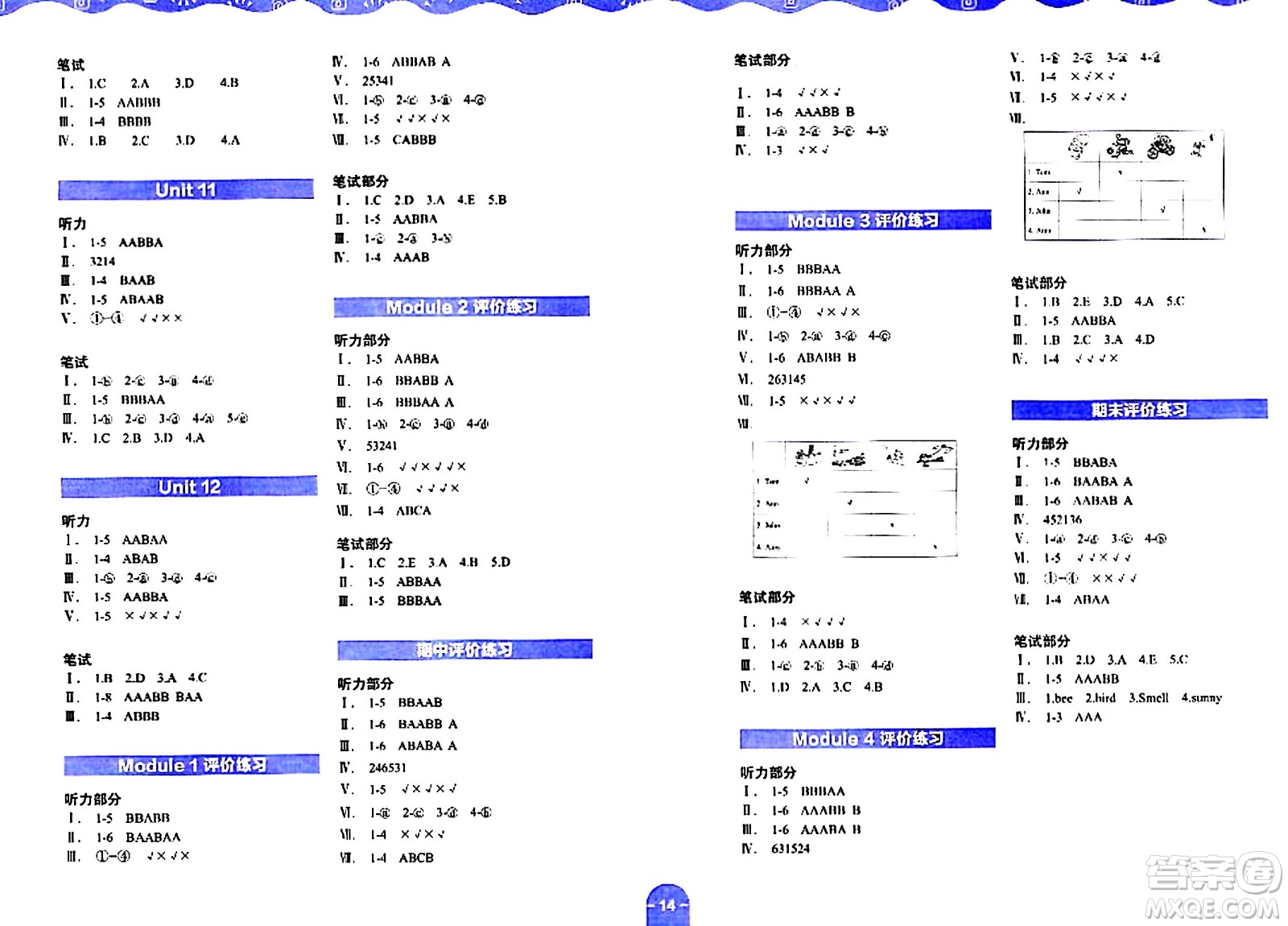 華中科技大學(xué)出版社2024年春英波圖書課堂在線一年級英語下冊深圳專版答案