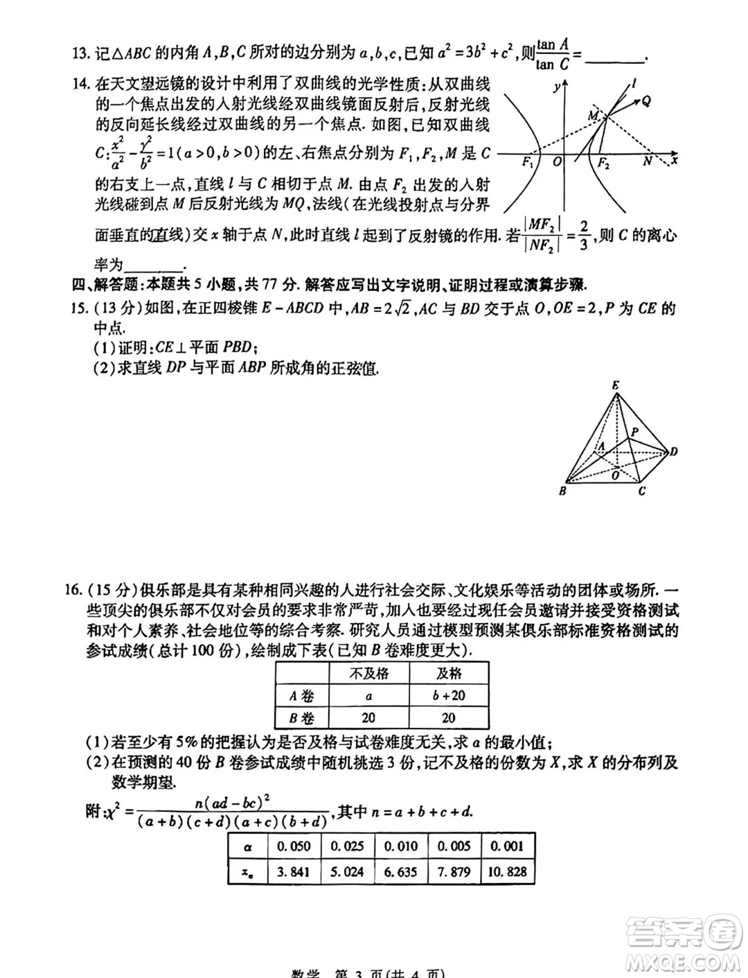 山東智慧上進(jìn)2024屆高三下學(xué)期5月大聯(lián)考數(shù)學(xué)試題答案