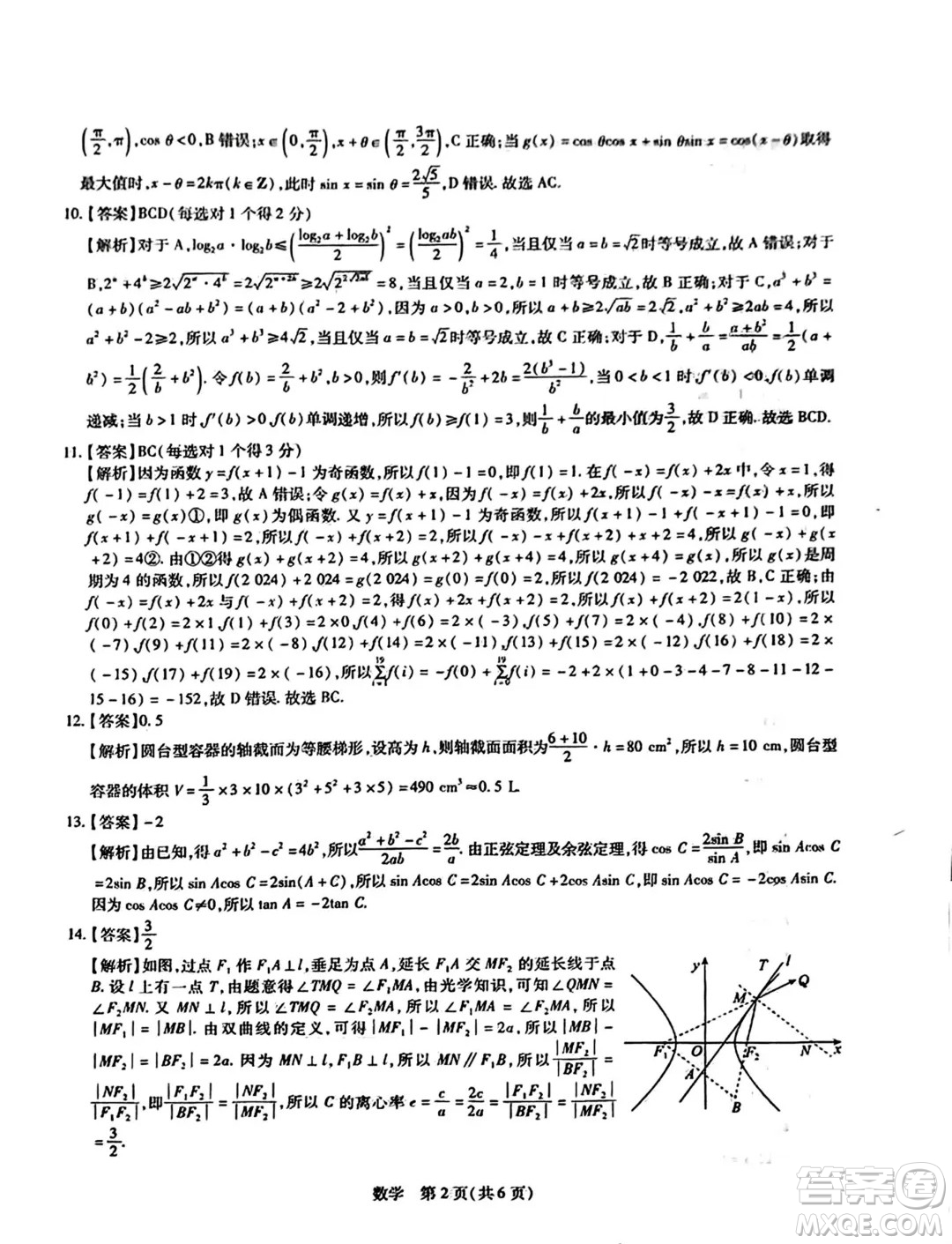 山東智慧上進(jìn)2024屆高三下學(xué)期5月大聯(lián)考數(shù)學(xué)試題答案