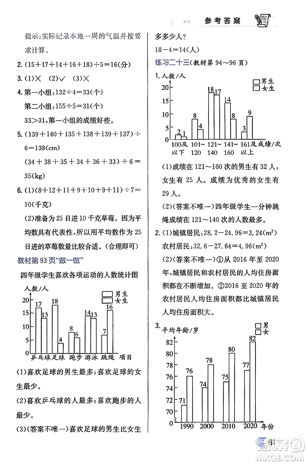 遼海出版社2024年春解透教材四年級數(shù)學(xué)下冊人教版答案