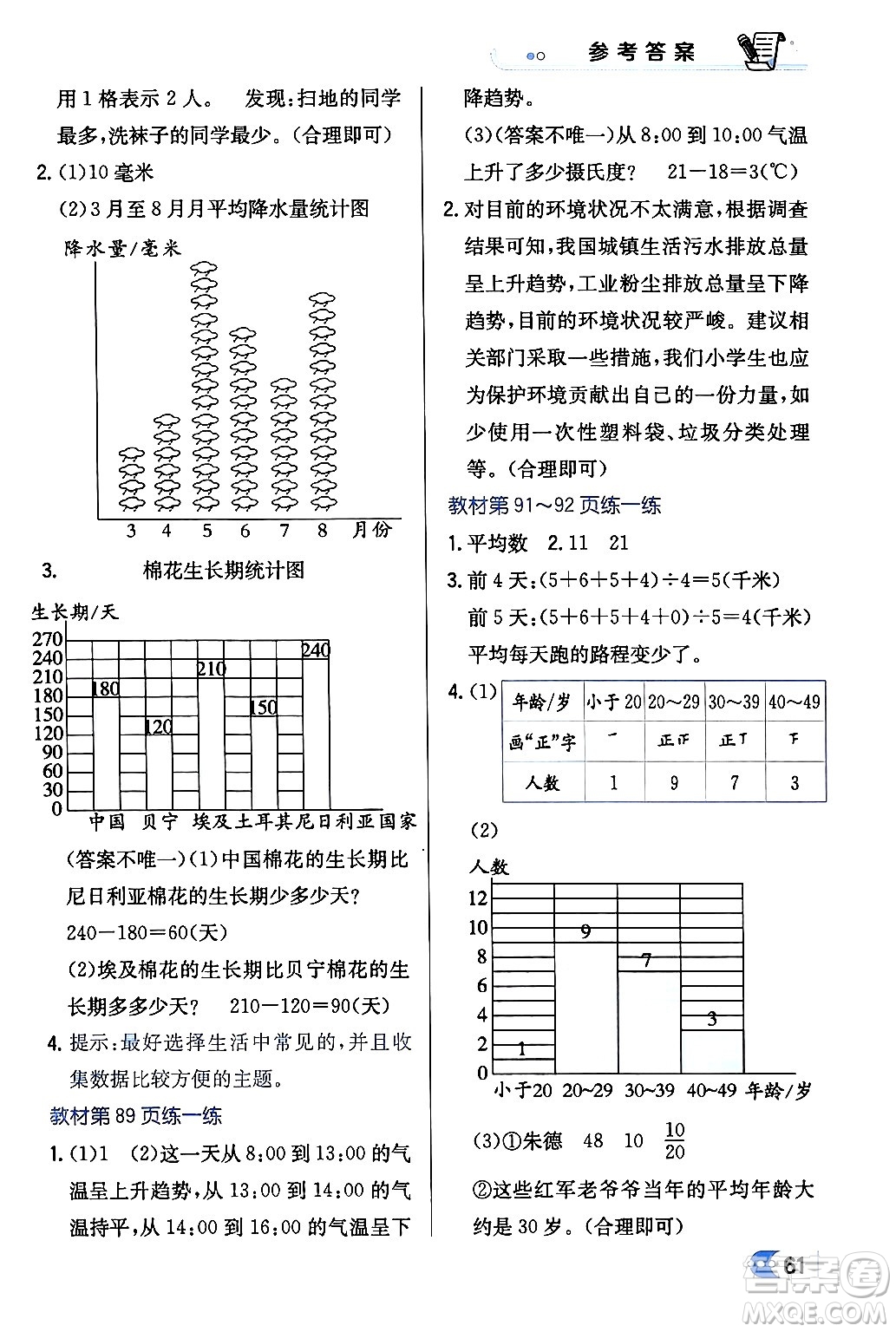 遼海出版社2024年春解透教材四年級(jí)數(shù)學(xué)下冊(cè)北師大版答案